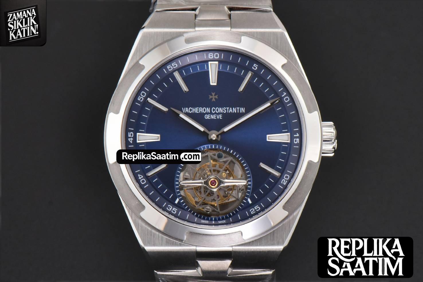 Overseas Tourbillon 6000V 42.5mm BBRF Blue Dial SS Bracelet Tourb -01
