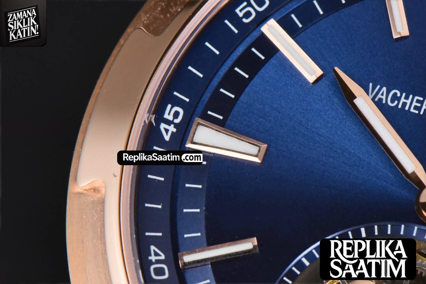 Overseas Tourbillon 6000V 42.5mm RG BBRF Blue Dial Blue Rubber Strap Tourb -05