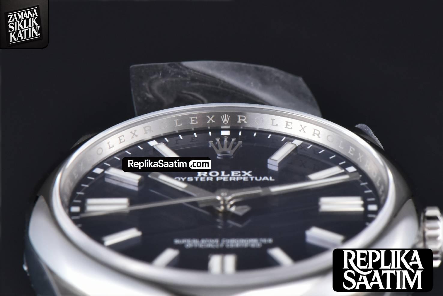 Oyster Perpetual 124300 41mm 904L Clean CF Blue Dial SS Bracelet VR3230 -12