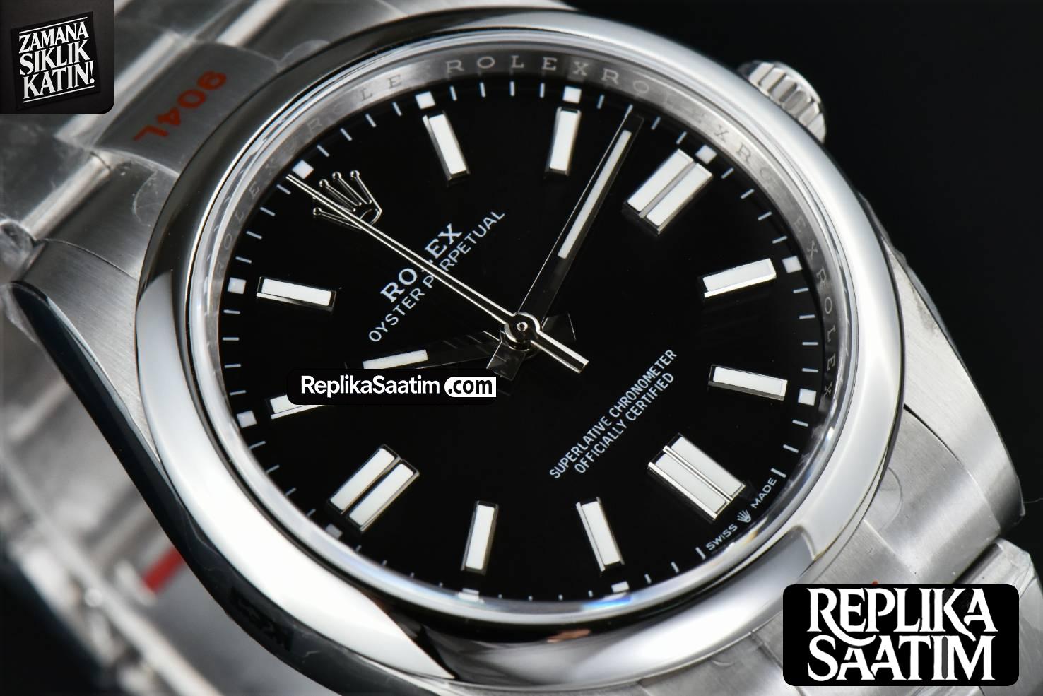 Oyster Perpetual 124300 41mm EWF Black Dial SS Bracelet A3230 -08