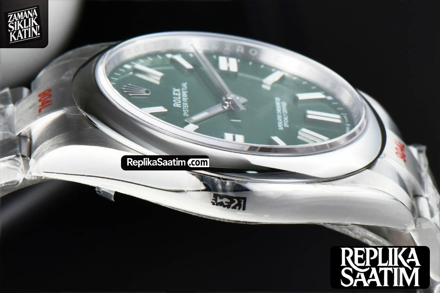 Oyster Perpetual 124300 41mm EWF Green Dial SS Bracelet A3230 -10