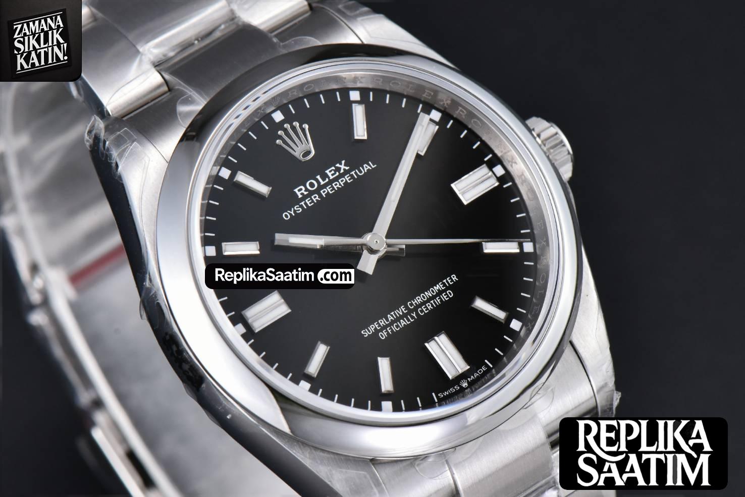 Oyster Perpetual 124300 41mm VSF 904L Black Dial SS Bracelet VS3235 -13