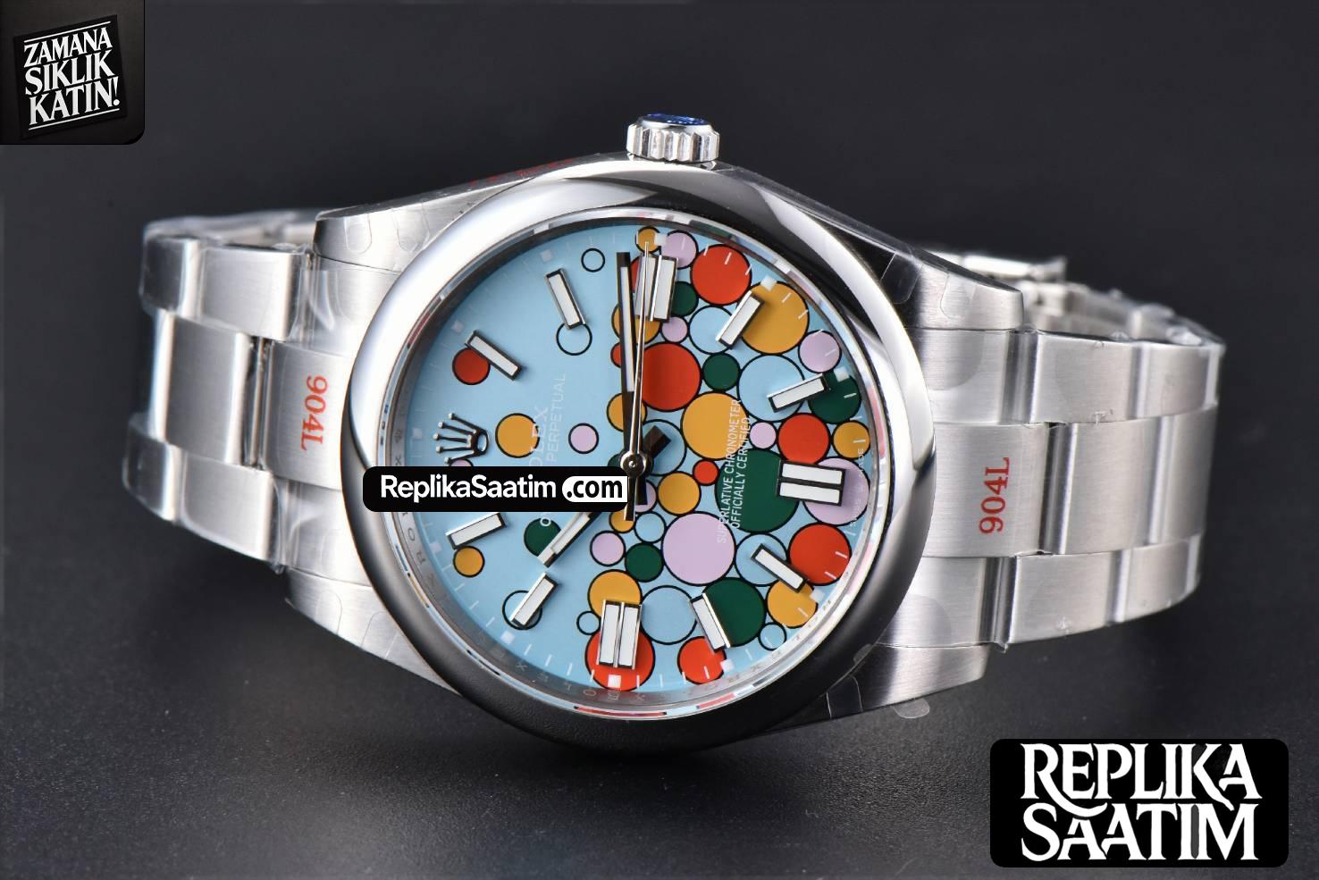 Oyster Perpetual 124300 GMF 41MM 904L Tiffany Ballon Blue DiaL SS Bracelet 2824 -14