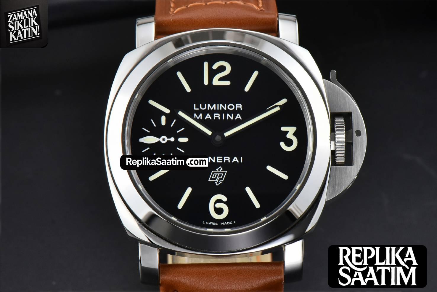 PAM005 44mm HWF Black Dial Brown Leather Strap A6497 -01