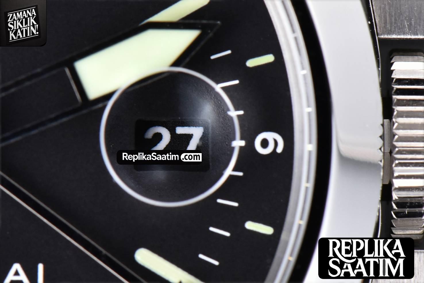 PAM088 GMT 44mm VSF Black Dial Brown Leather Strap P9001 -08