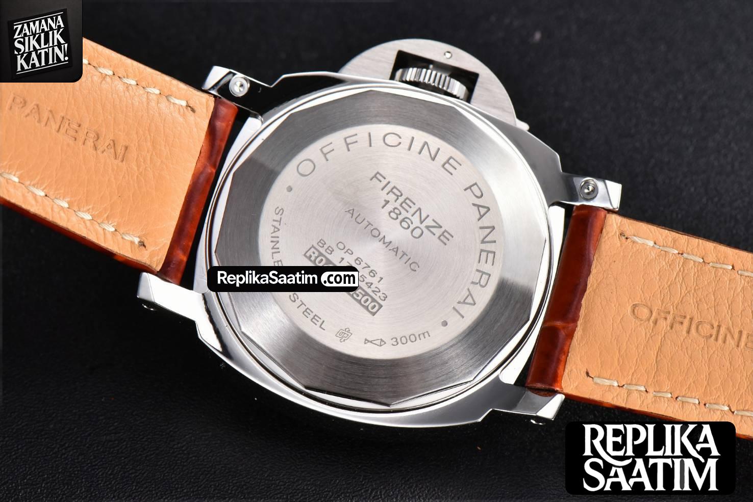 PAM088 GMT 44mm VSF Black Dial Brown Leather Strap P9001 -20