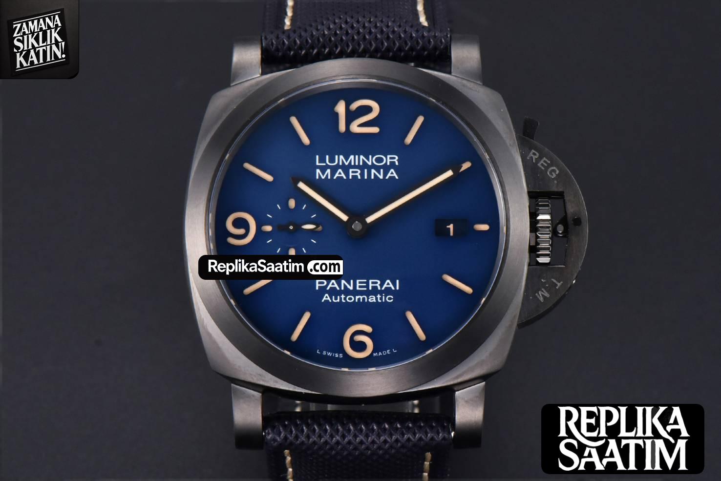 PAM1021 TTF 44MM Blue Dial Blue Nato Strap P9010 -01