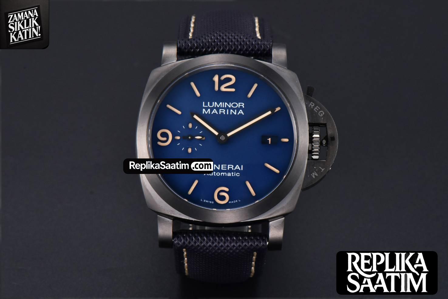 PAM1021 TTF 44MM Blue Dial Blue Nato Strap P9010 -02