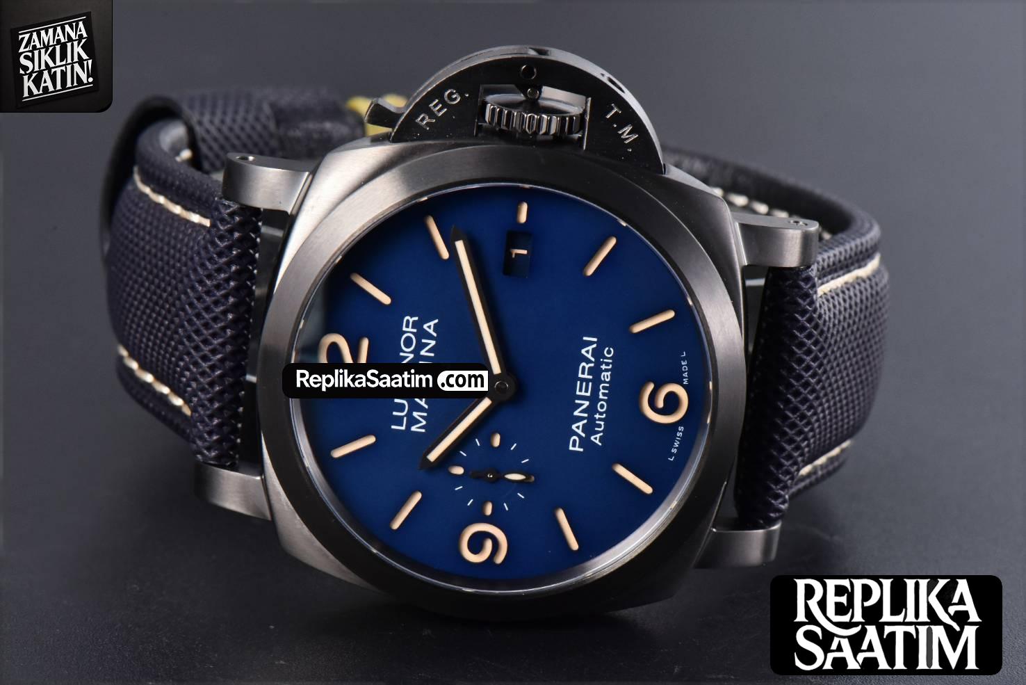 PAM1021 TTF 44MM Blue Dial Blue Nato Strap P9010 -13