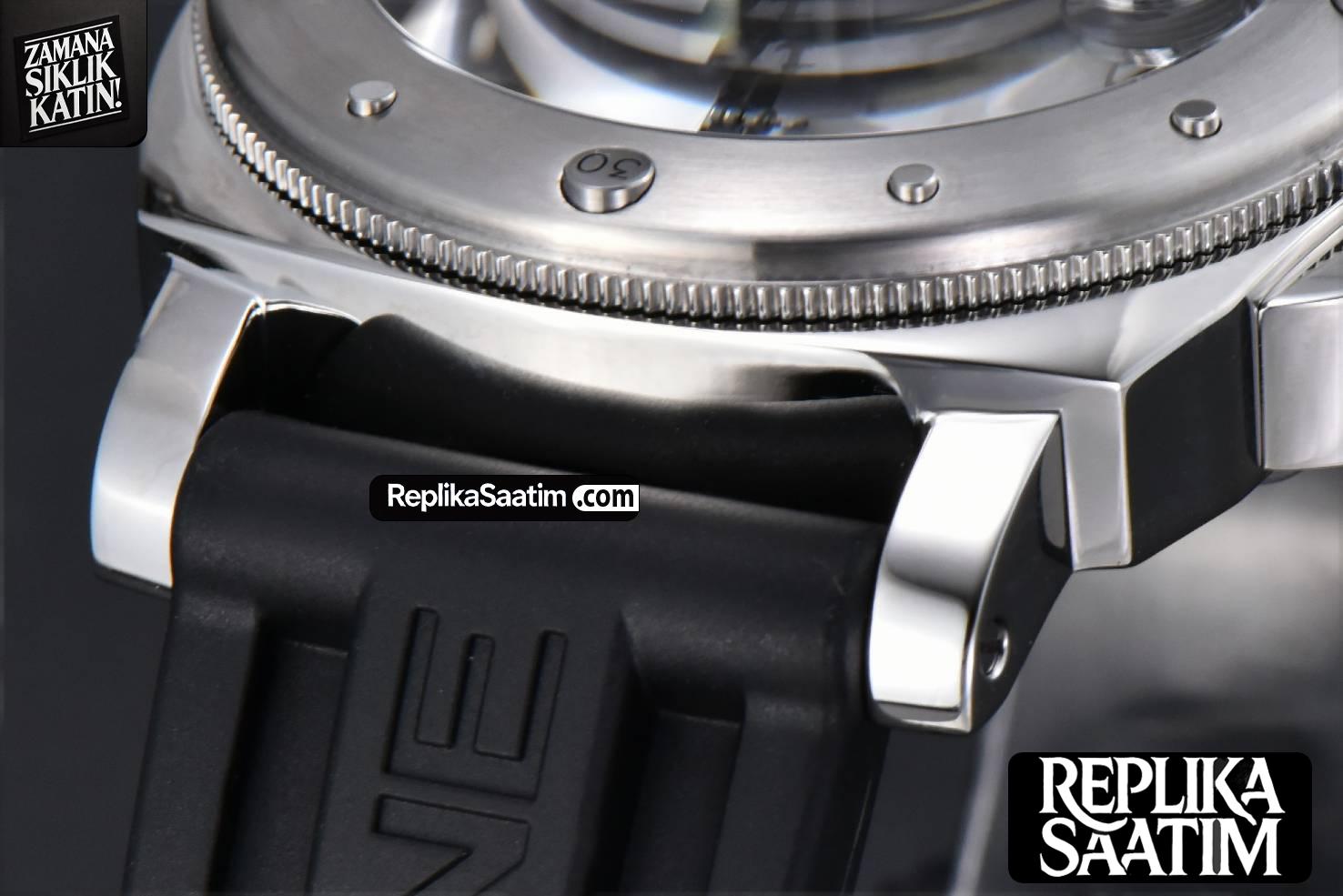PAM1024 Luminor Submersible 44mm VSF Black Dial Rubber Strap -09