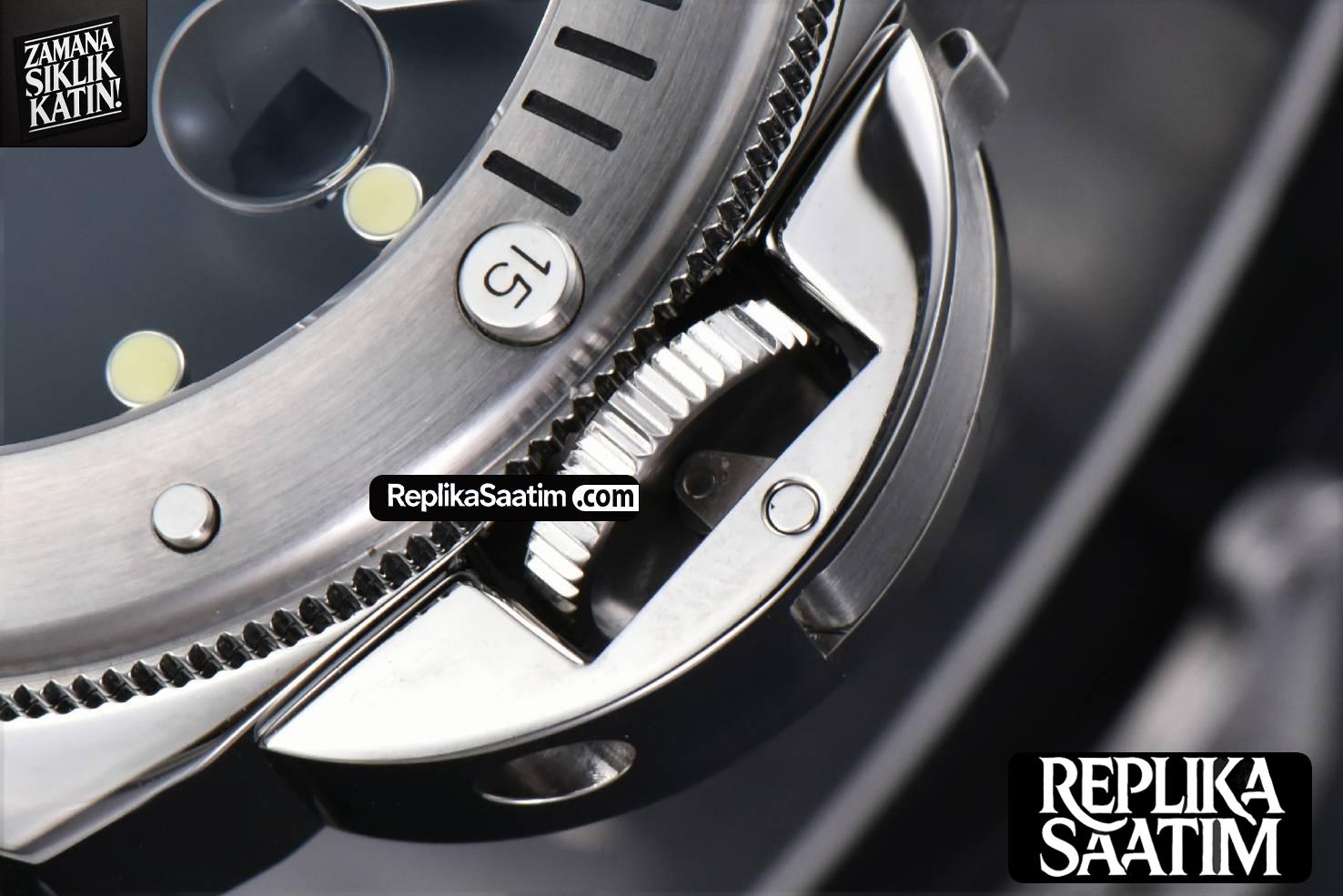 PAM1024 Luminor Submersible 44mm VSF Black Dial Rubber Strap -10