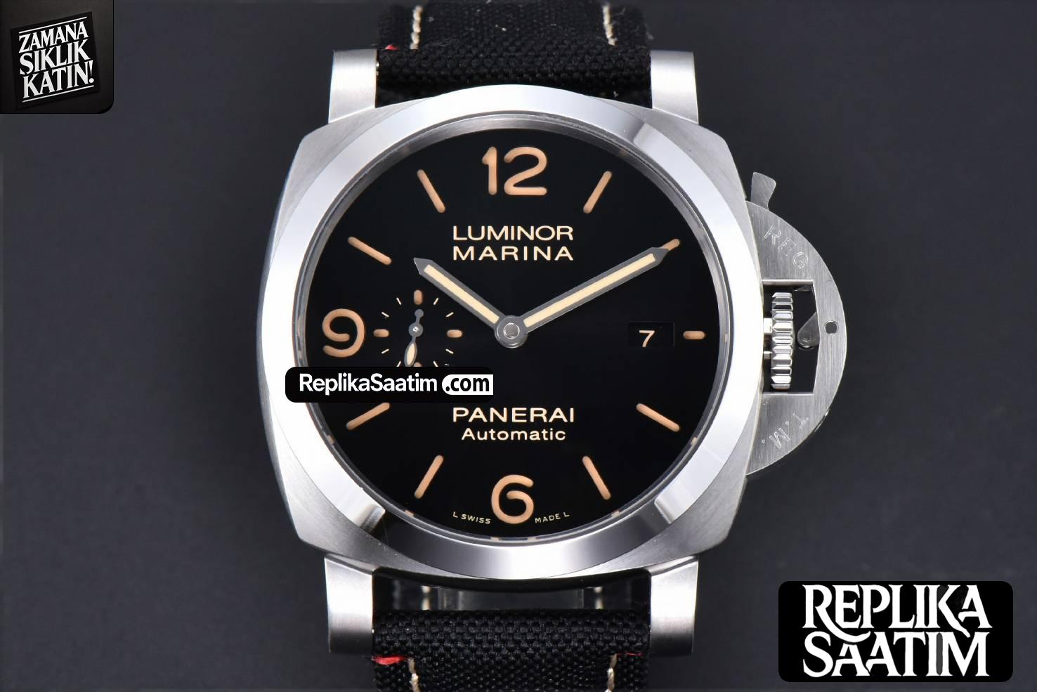 PAM1025 TTF 44MM Black Dial Black Nato Strap P9010 -01