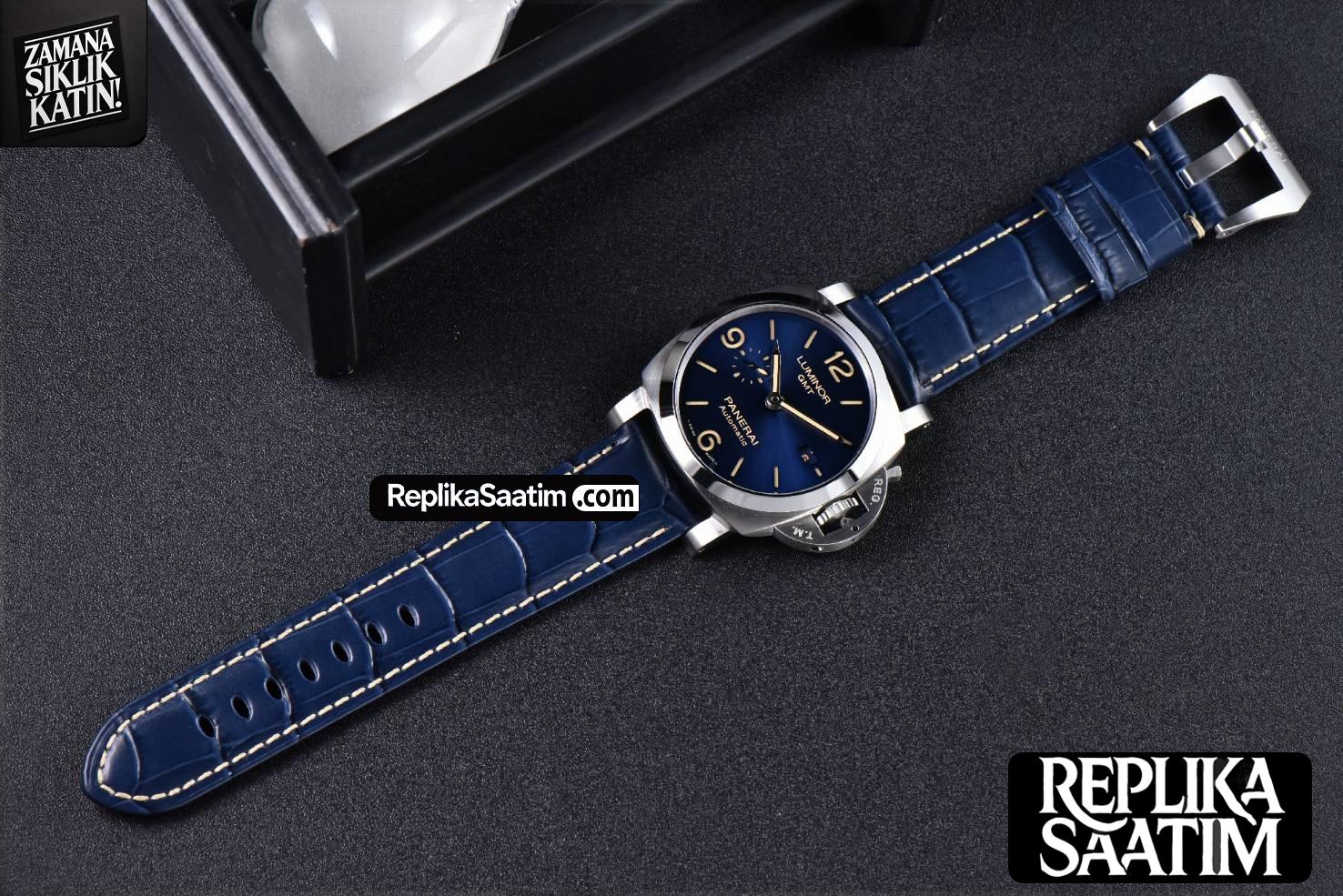 PAM1033  44mm Luminor GMT VSF Blue Dial Blue Leather Strap P9011 -27