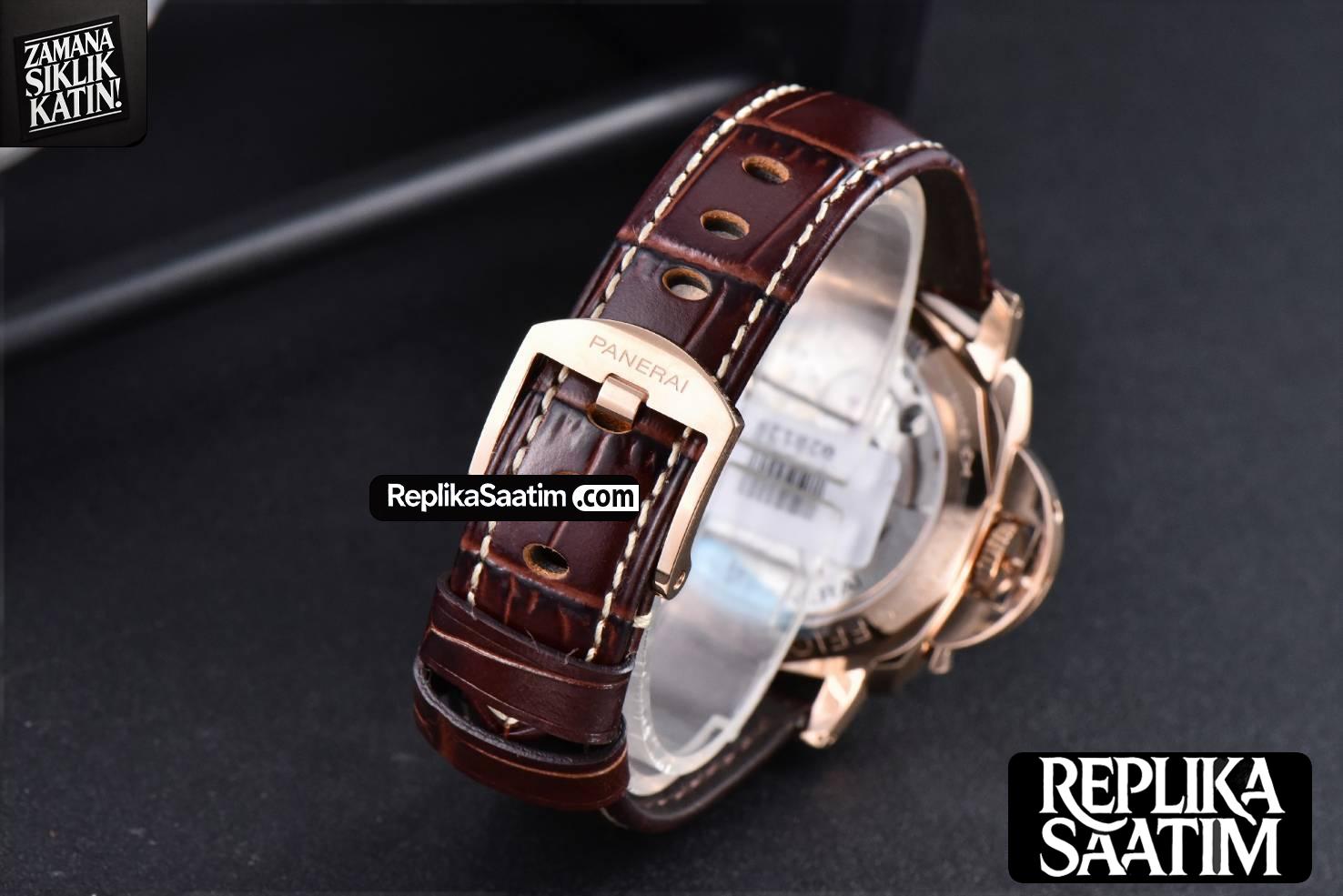 PAM1042 Luminor Due VSF 42MM RG White Dial Brown Leather Strap P900 -10
