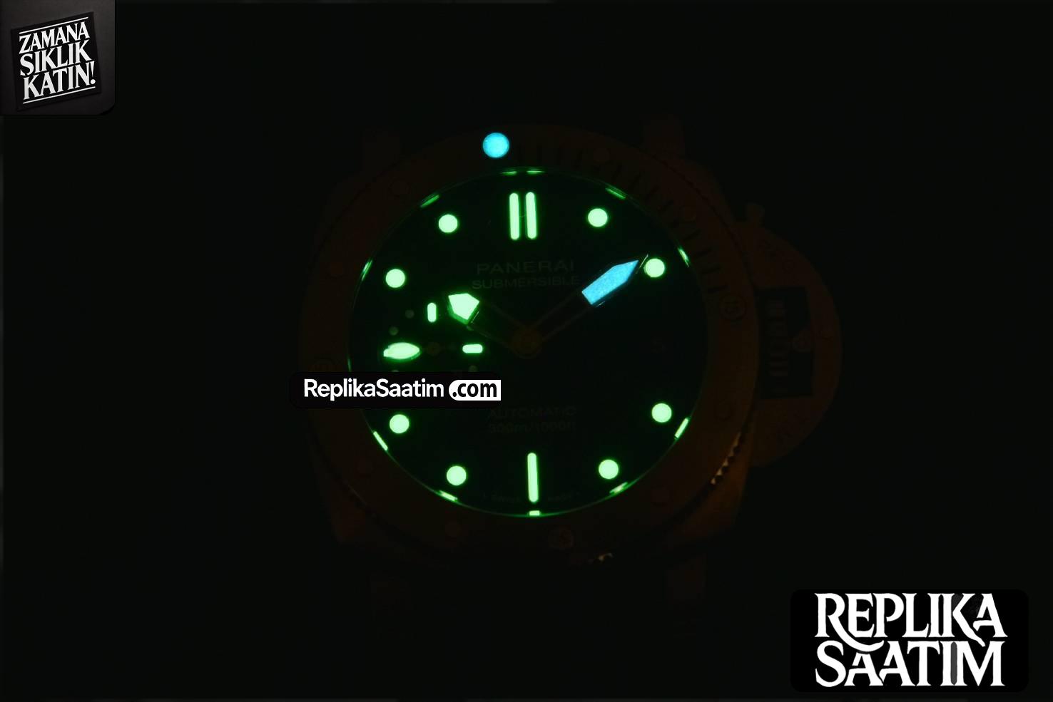 PAM1055  42mm Luminor Submersible VSF on Green Rubber Strap P.900 Clone -25