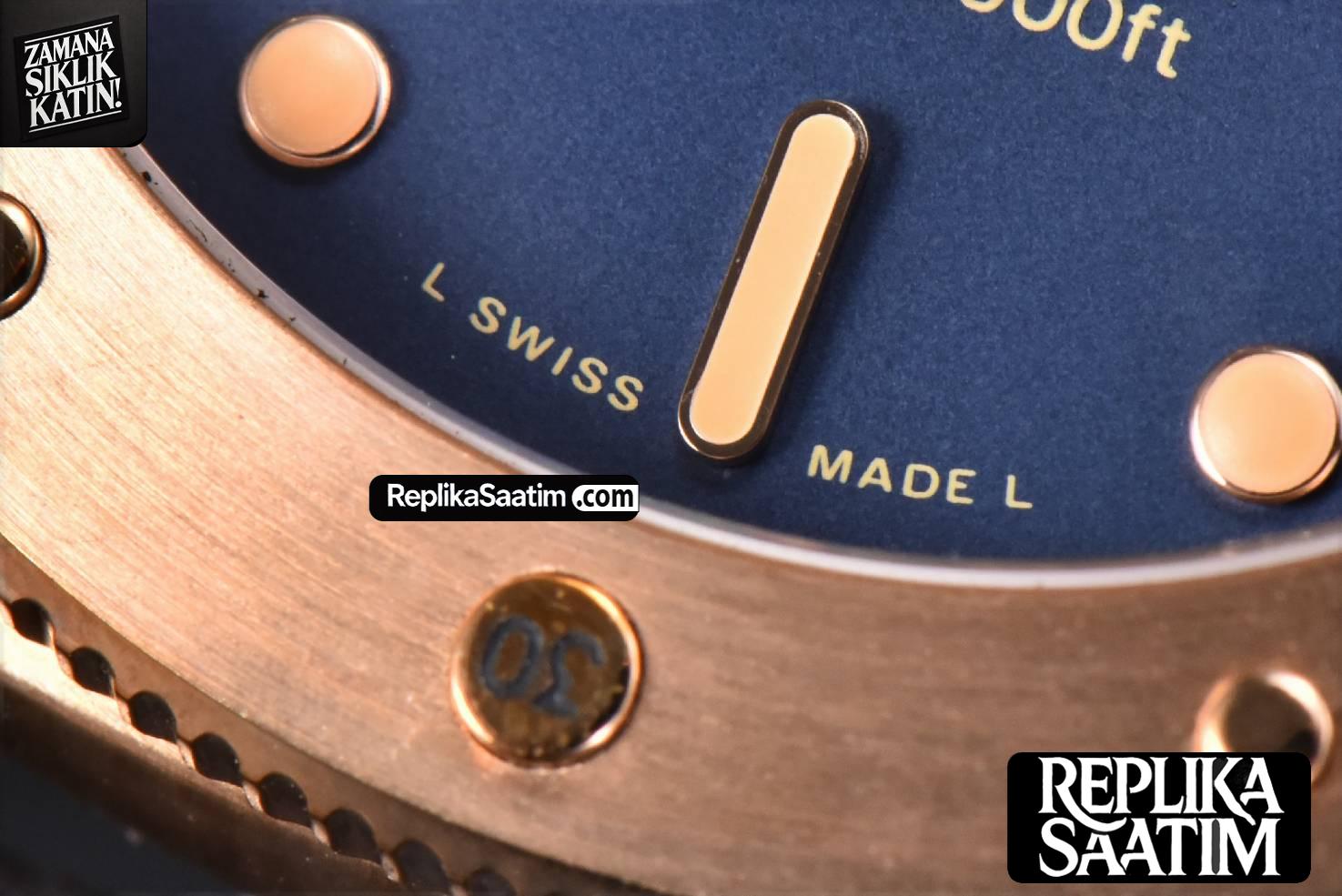 PAM1074 Submersible Quaranta Bronze 42mm VSF Blue Dial Blue Leather Strap P900 -07