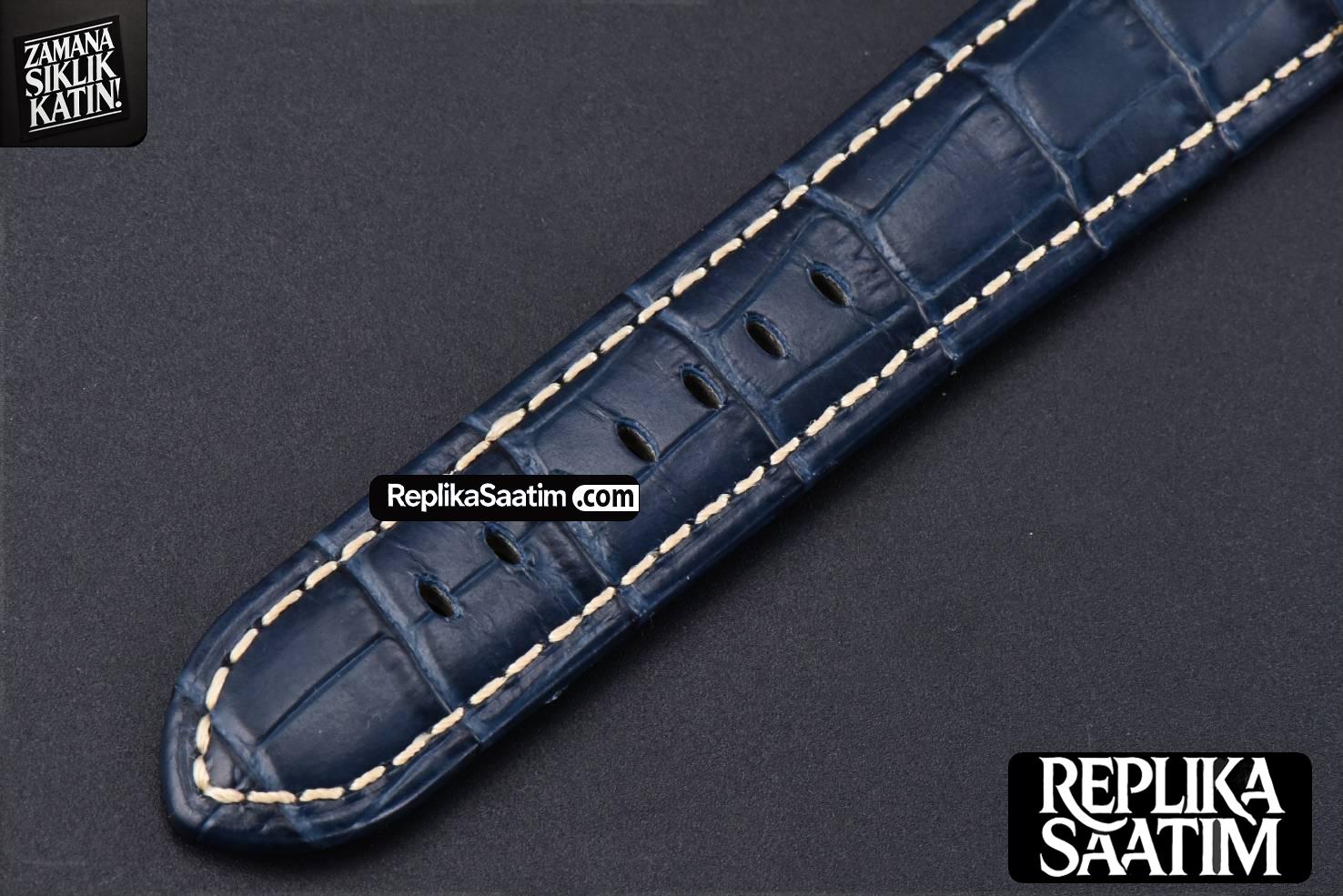 PAM1114 TTF 44MM RG Blue Dial Blue Leather Strap P9010 -29
