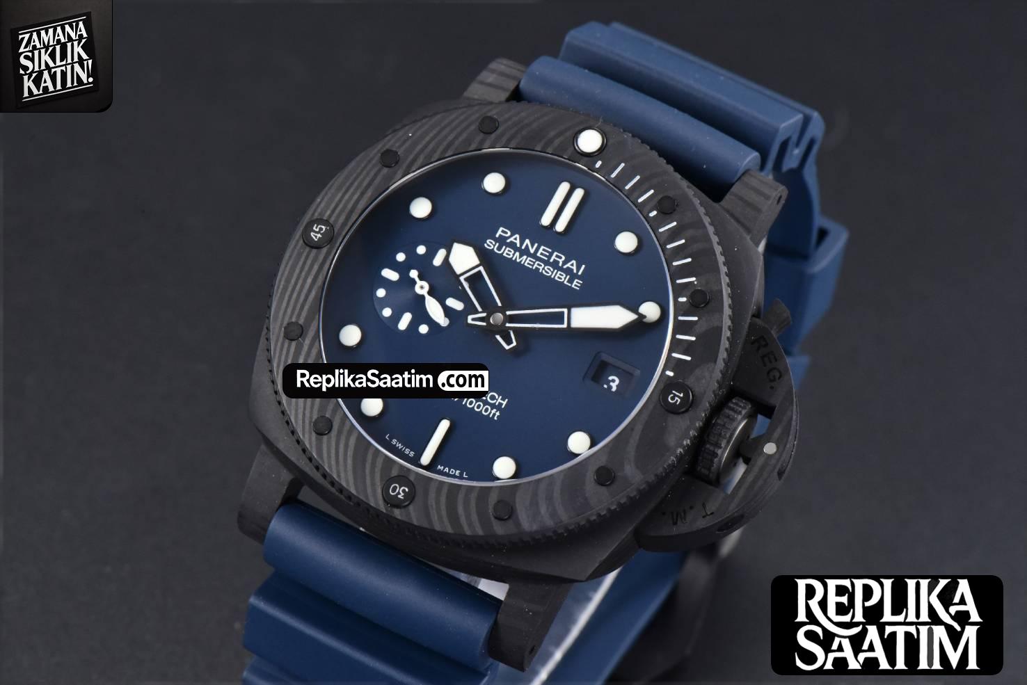 PAM1232 Carbotech 44mm VSF Blue Dial Blue Rubber Strap P900 -03