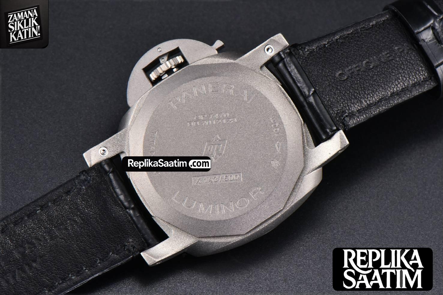 PAM1279 Luminor GMT 42mm Titanium VSF Blue Dial Black Leather Strap P9011 -13