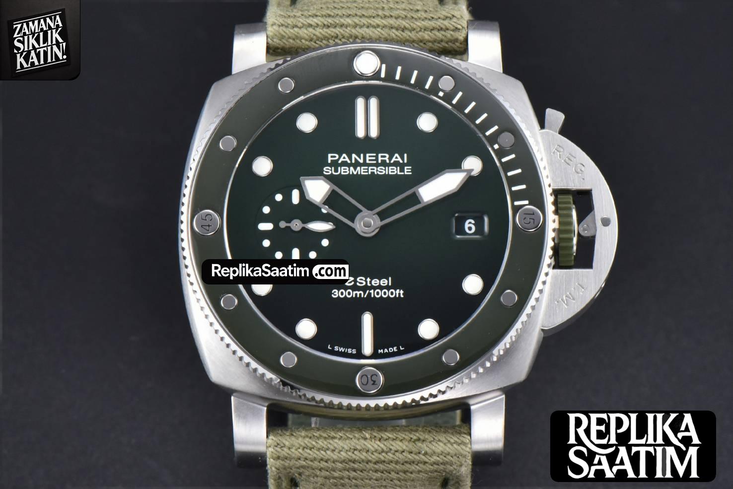 PAM1287 Sub Quaranta 44mm VSF Green Dial Green Nylon Strap P900 -01
