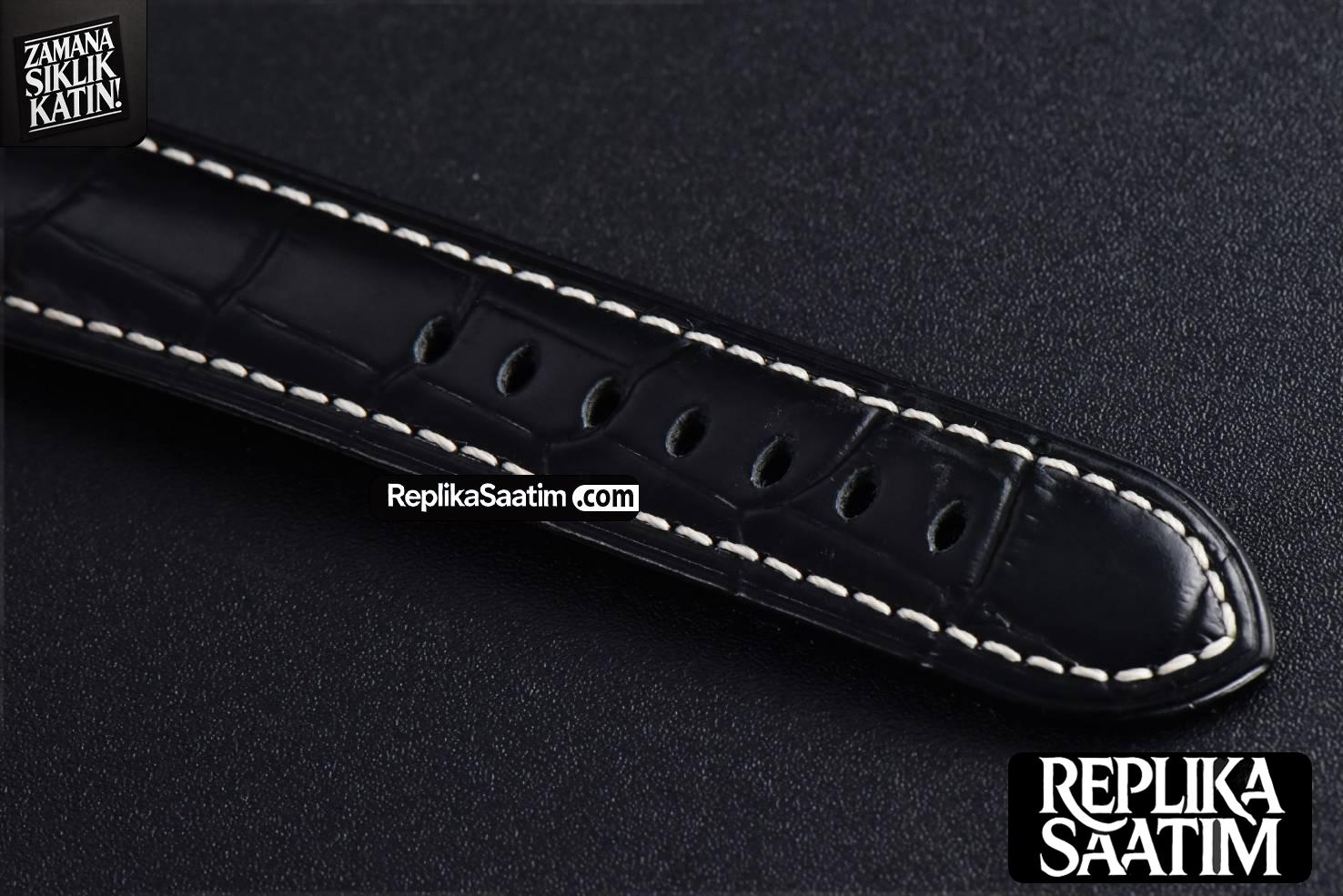 PAM1312 44mm VSF  Black Dial on Black Leather Strap P.9010 Clone -22