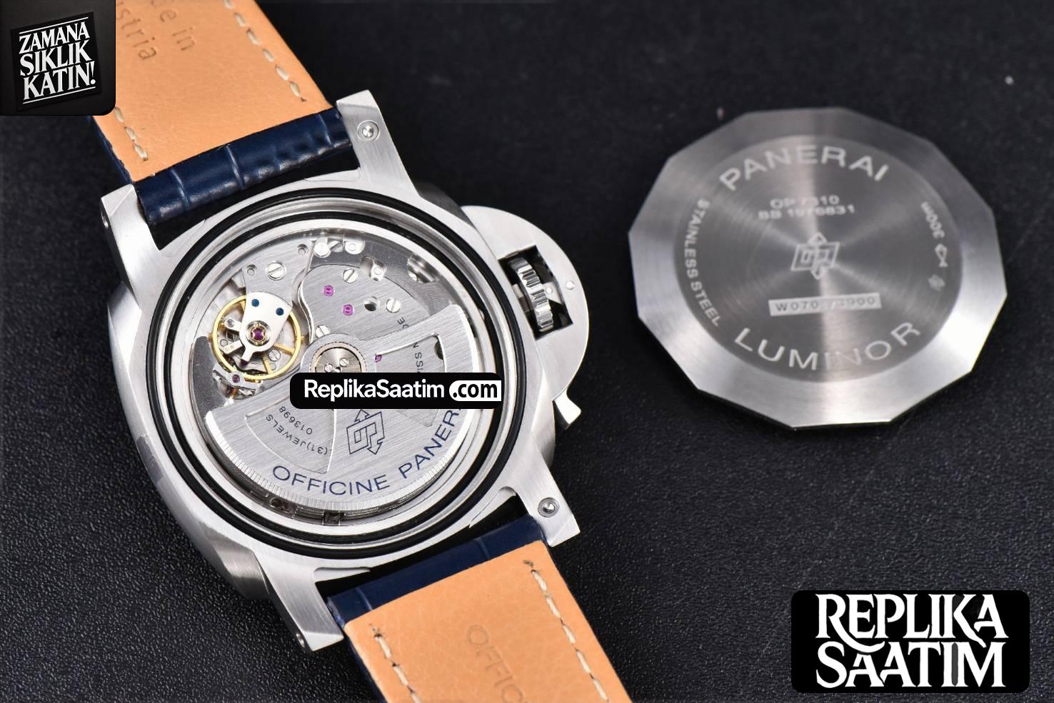 PAM1313 44mm VSF Blue Dial Blue Leather Strap P9010 -19