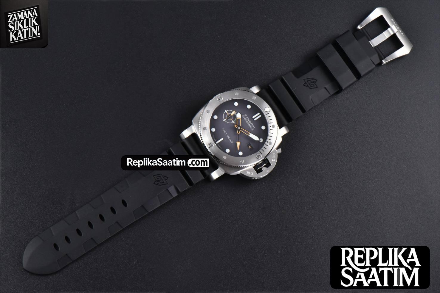 PAM1323 44mm GMT VSF Gray Dial Black Rubber Strap P9011 -04