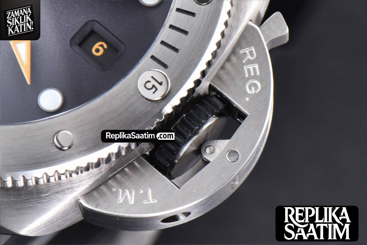 PAM1323 44mm GMT VSF Gray Dial Black Rubber Strap P9011 -10