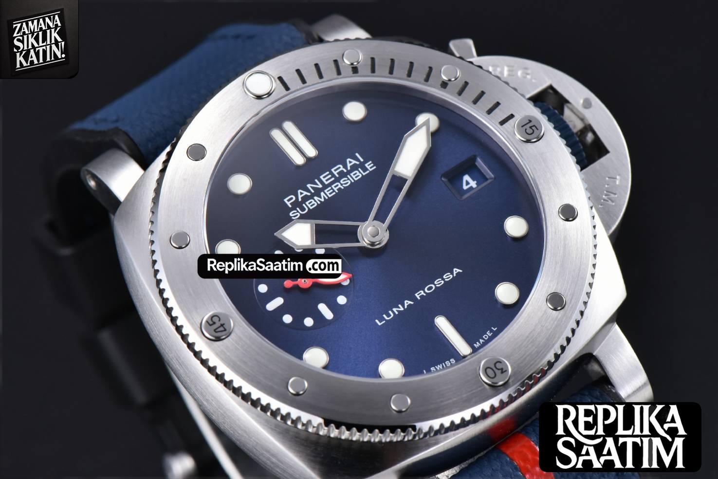 PAM1391 44mm Luna Rossa Submersible VSF Blue Dial Rubber Strap P900 -12