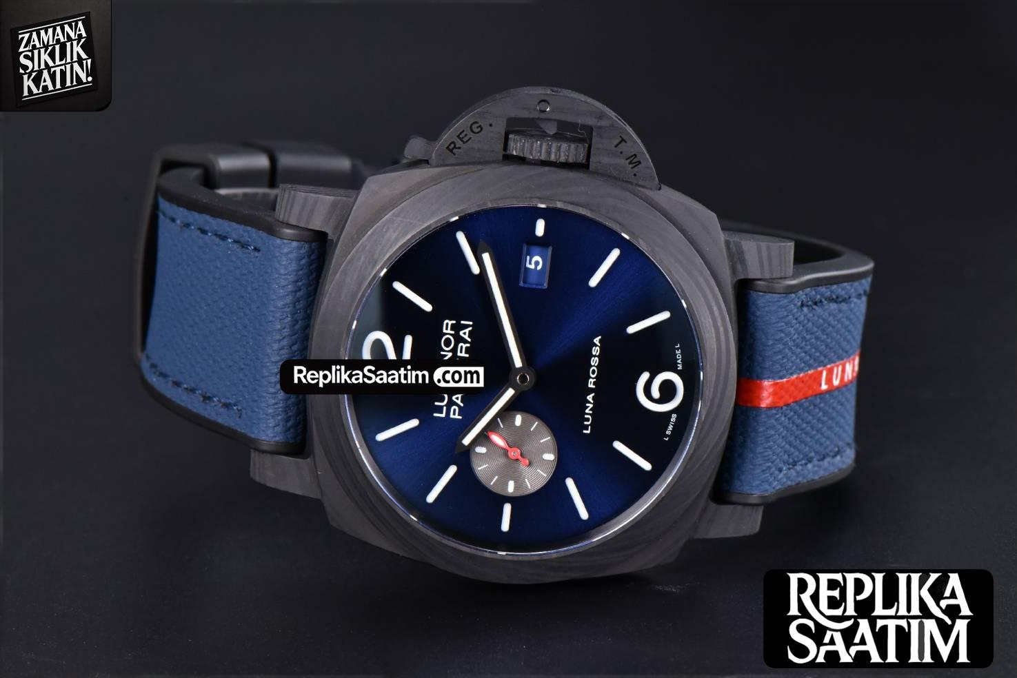 PAM1529 44mm Luna Rossa Carbotech VSF Blue Dial Rubber Strap P.9010 -12