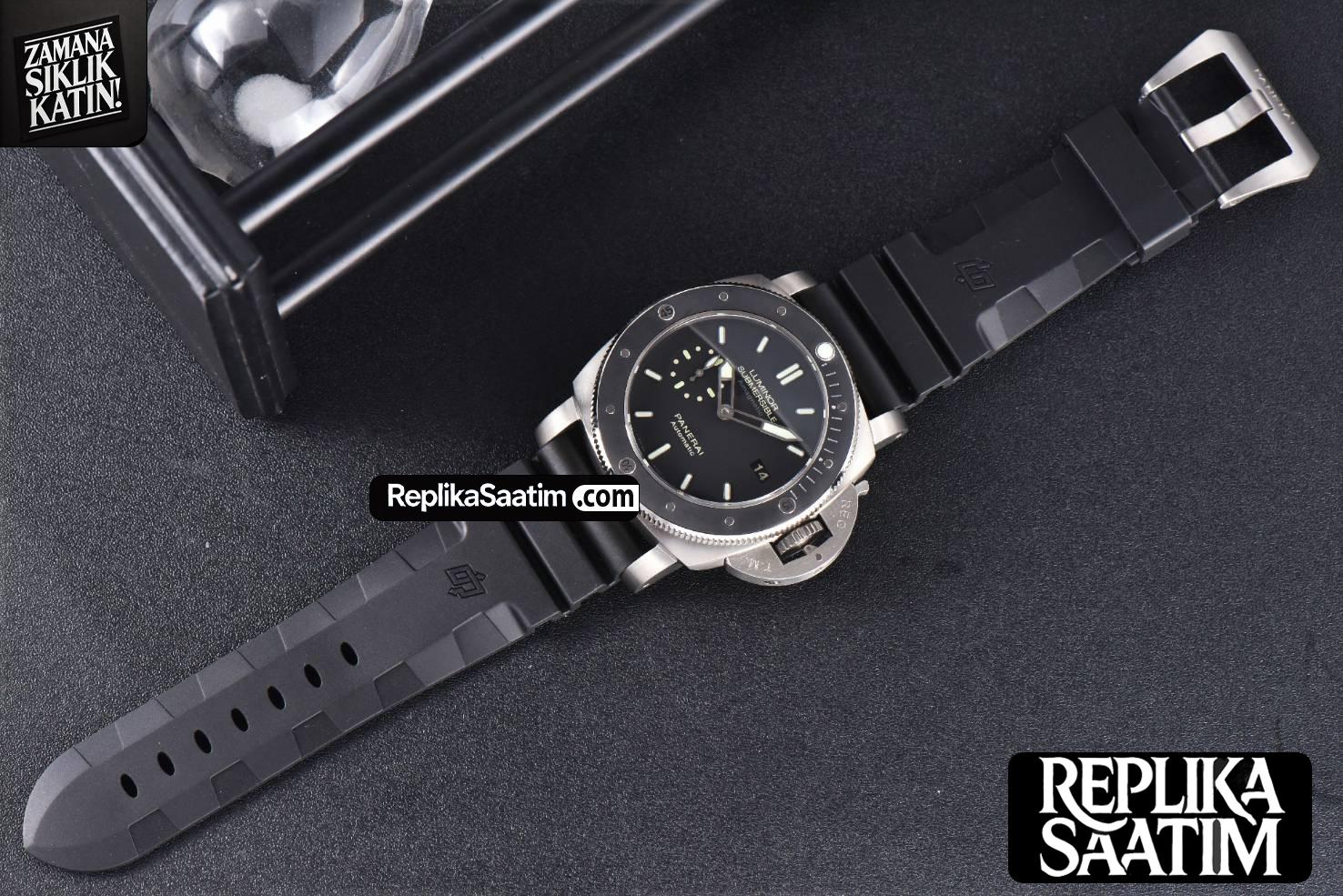 PAM389 Submersible AMagnetic VSF 47mm Black Dial Rubber Strap P9000 -30