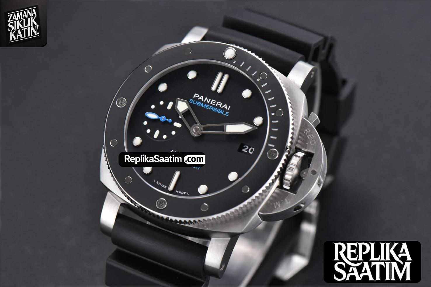 PAM683 Submersible VSF 42mm Black Dial Rubber Strap Aisa XXX1V -03