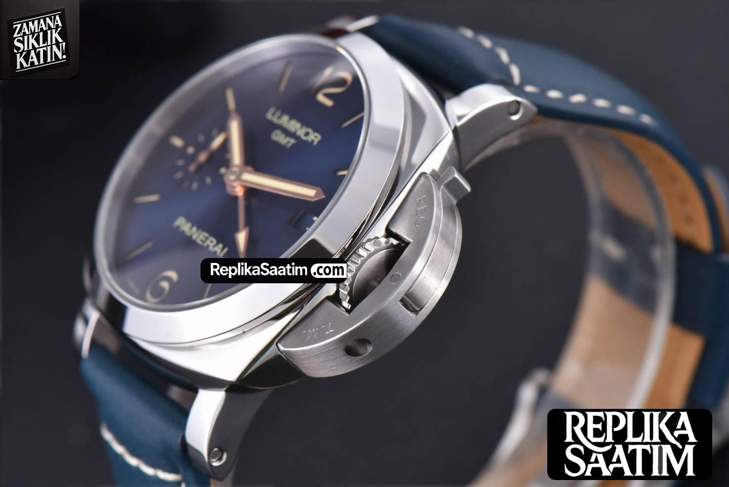 PAM688 Luminor Submersible VSF 42mm 1950 3 Days Blue DIal Leather Strap P9001 -09