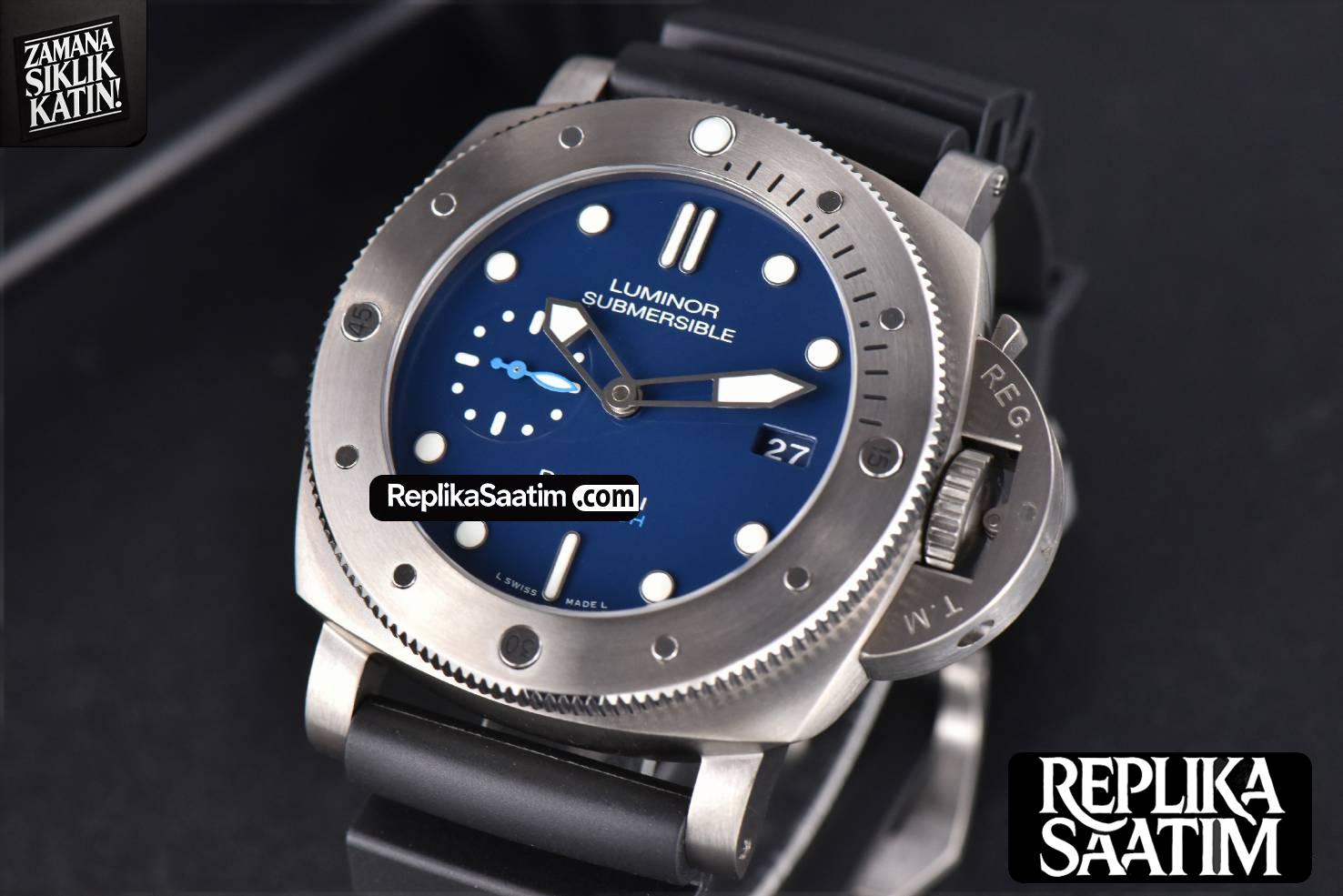 PAM692 Luminor Submersible 1950 BMG Tech VSF 47mm Blue Dial Rubber Strap P9010 -03