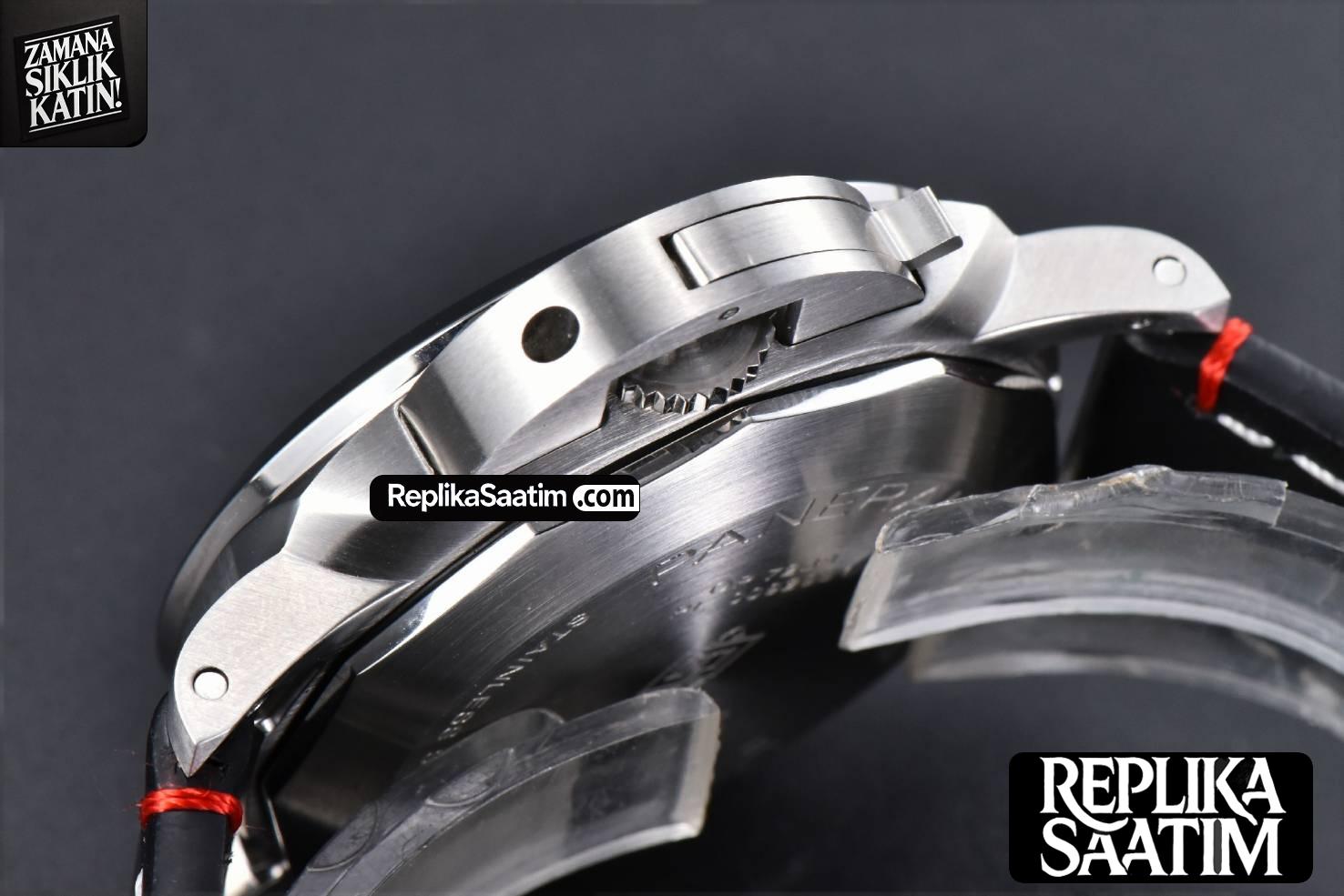 PAM732 TTF 44MM Black Dial Black Leather Strap P9010 -14