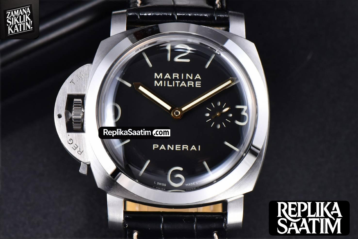 PAM796 44mm VSF Black Dial Leather Rubber Strap P9001 -01