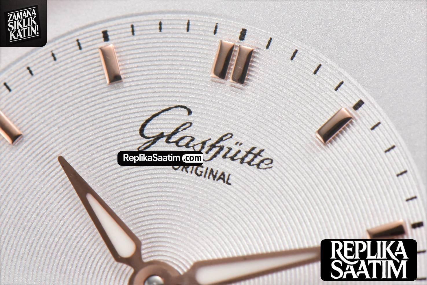 Panomatic Lunar 40mm APSF RG White Dial Brown Leather Strap A23J -04