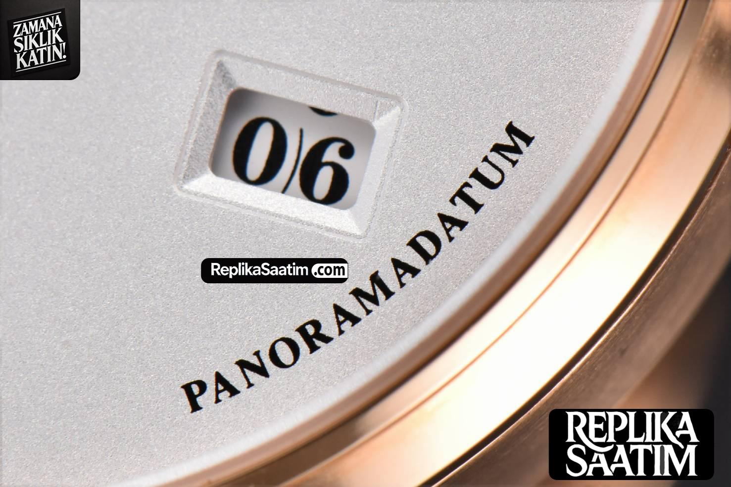 Panomatic Lunar 40mm APSF RG White Dial Brown Leather Strap A23J -08