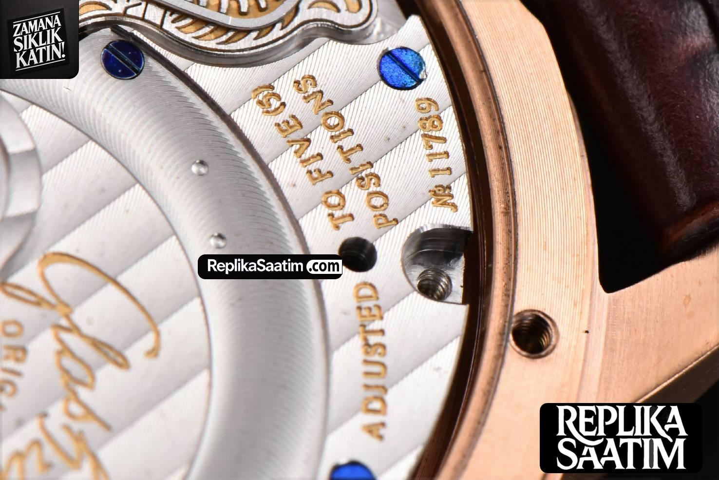 Panomatic Lunar 40mm APSF RG White Dial Brown Leather Strap A23J -22