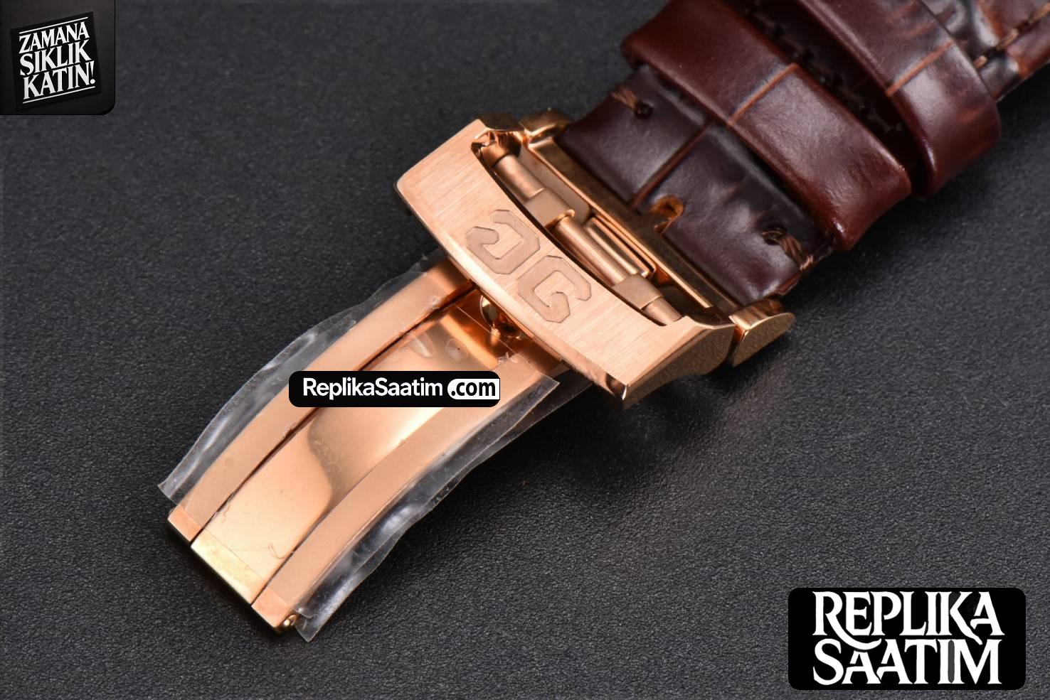 Panomatic Lunar 40mm APSF RG White Dial Brown Leather Strap A23J -33