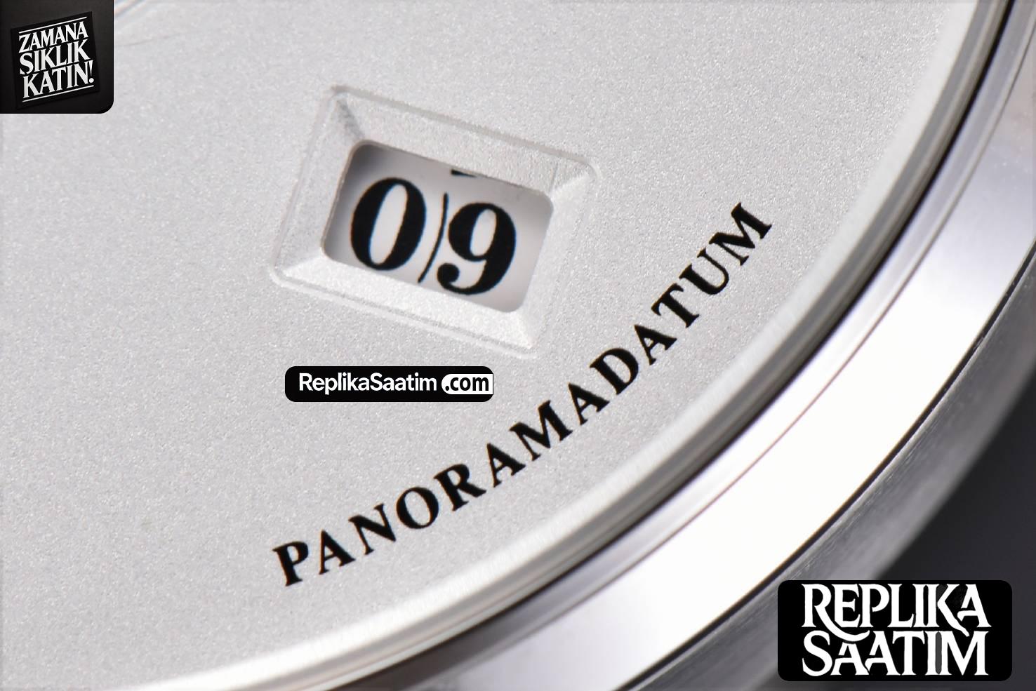 Panomatic Lunar 40mm APSF White Dial Black Leather Strap A23J -08