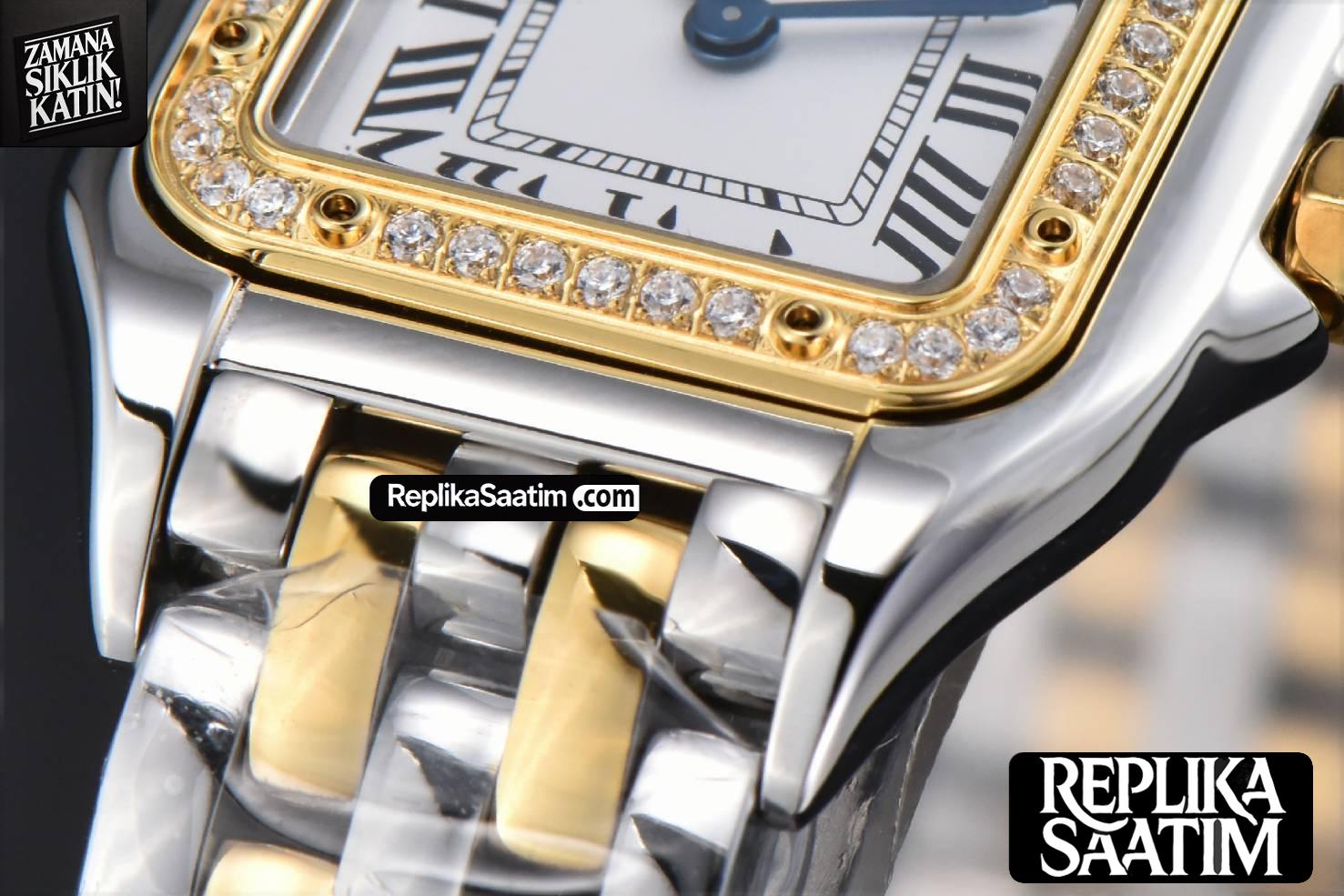 Panthère 22mm AF SS/YG Diamond White Dial SS/YG Bracelet Ronda Quartz -08