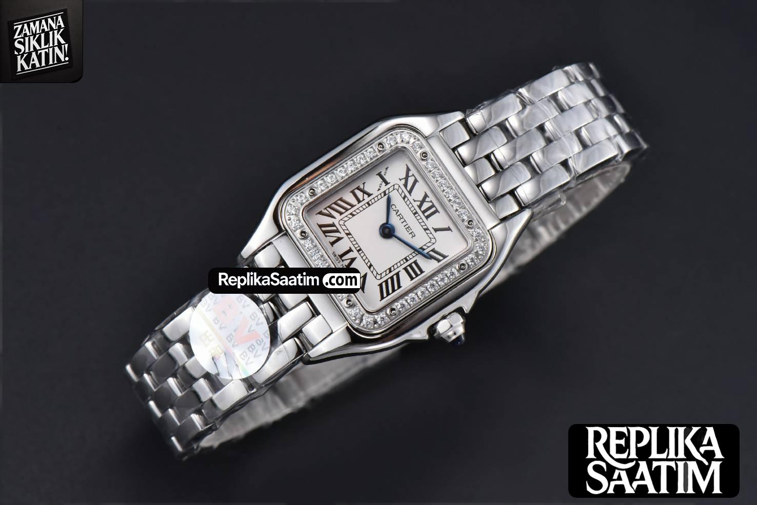 Panthère Secrete Ladies 22mm SS BVF Diamond Bezel White Dial SS Bracelet Ronda Quartz -03