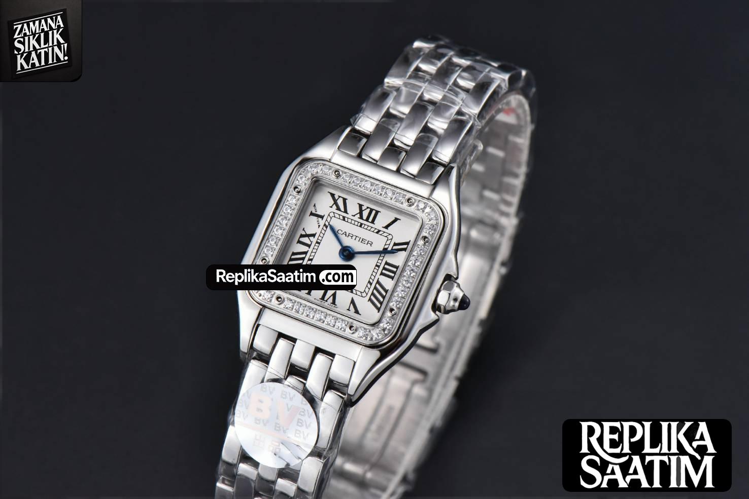 Panthère Secrete Ladies 22mm SS BVF Diamond Bezel White Dial SS Bracelet Ronda Quartz -04