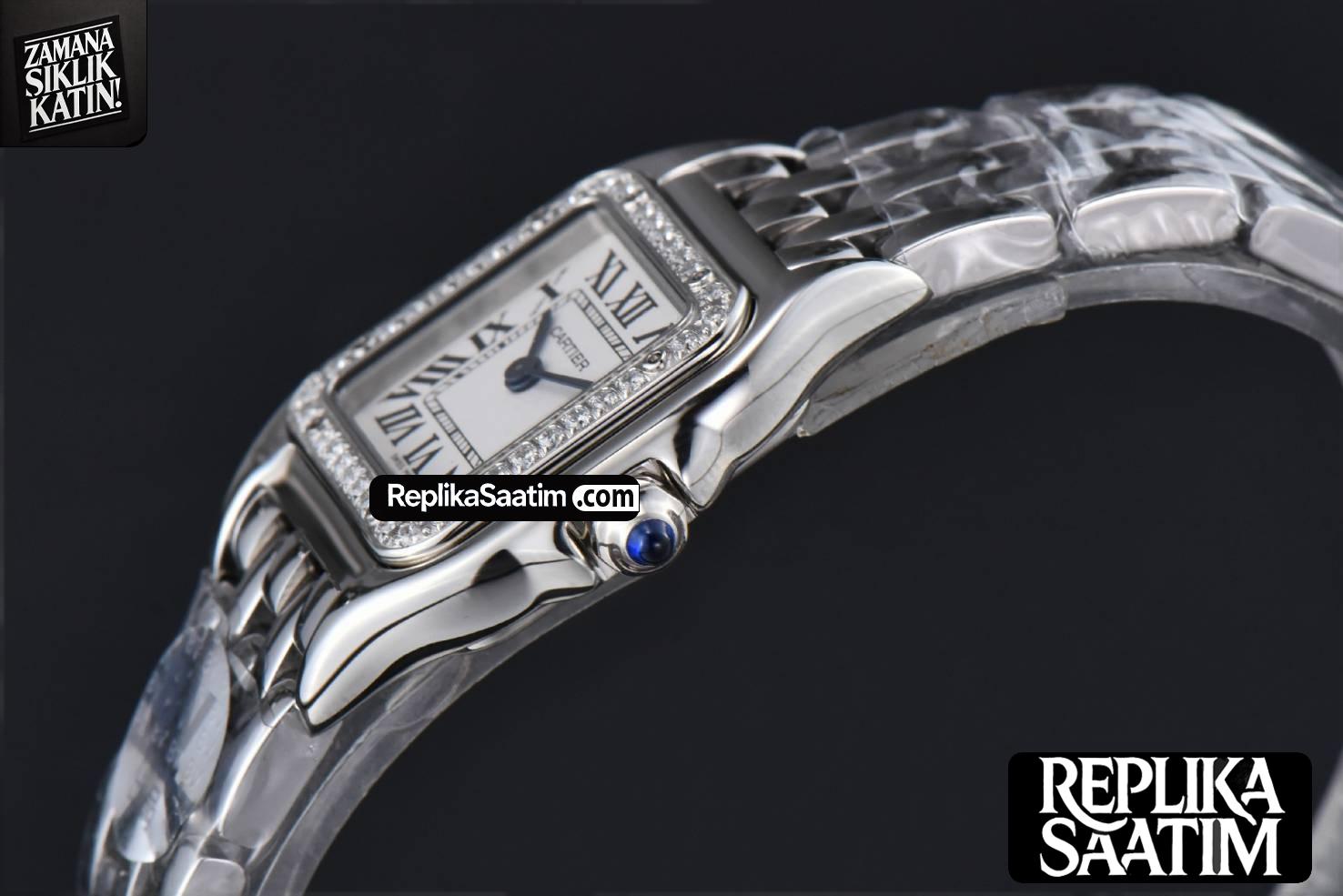 Panthère Secrete Ladies 22mm SS BVF Diamond Bezel White Dial SS Bracelet Ronda Quartz -09