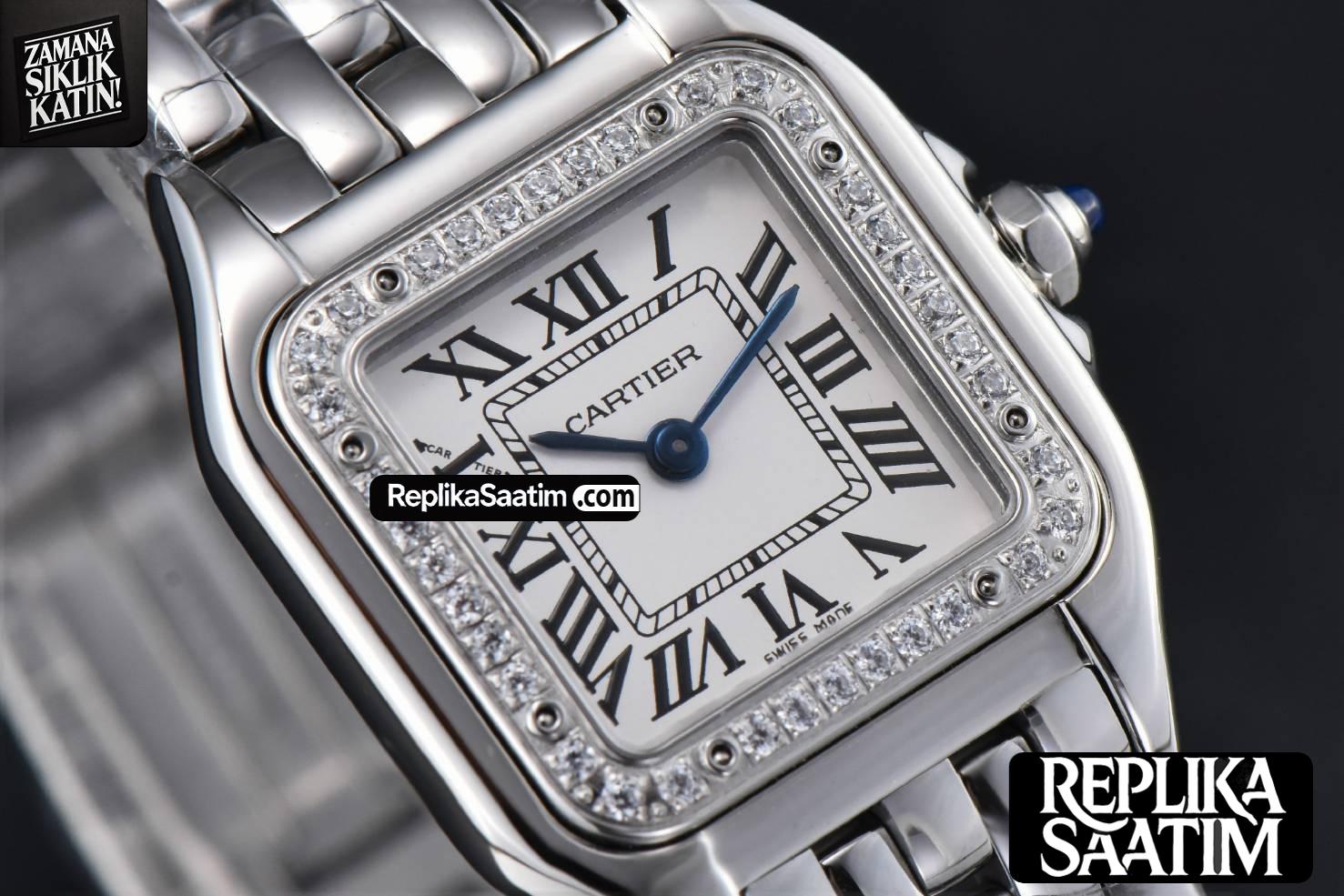 Panthère Secrete Ladies 22mm SS BVF Diamond Bezel White Dial SS Bracelet Ronda Quartz -10