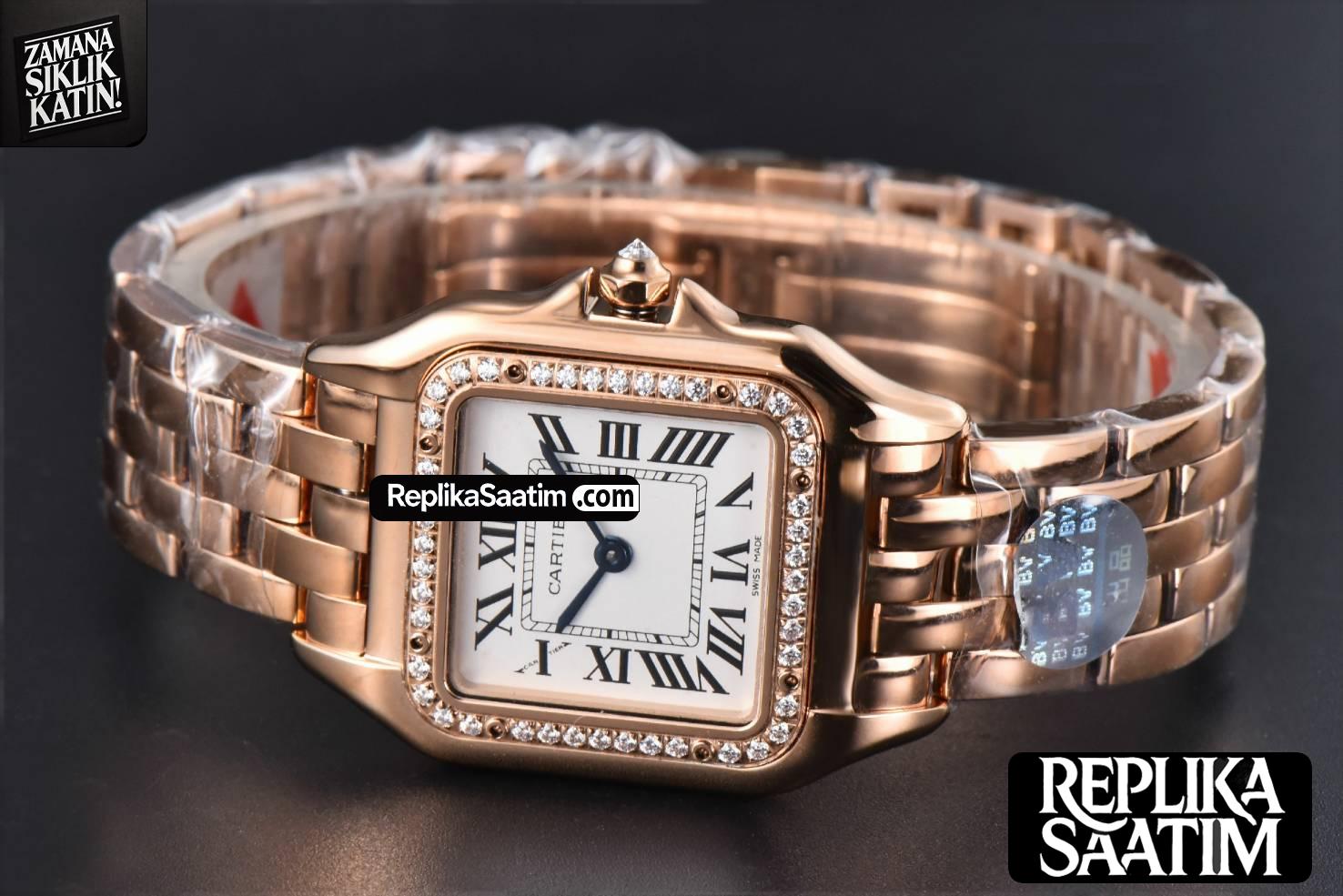 Panthère Secrete Ladies 27mm RG BVF White Dial Diamond Bezel RG Bracelet Ronda Quartz -11