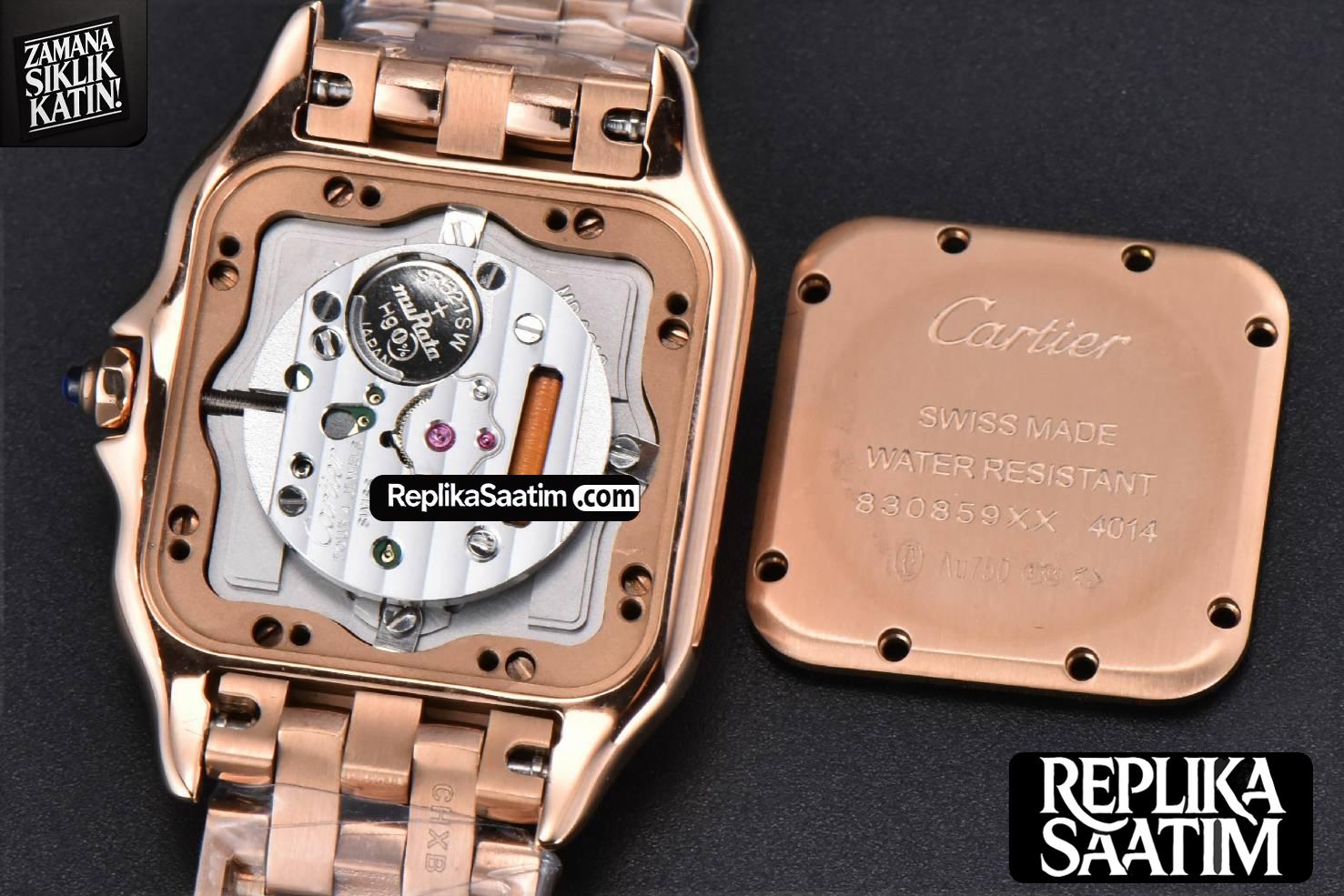 Panthère Secrete Ladies 27mm RG BVF White Dial Diamond Bezel RG Bracelet Ronda Quartz -17