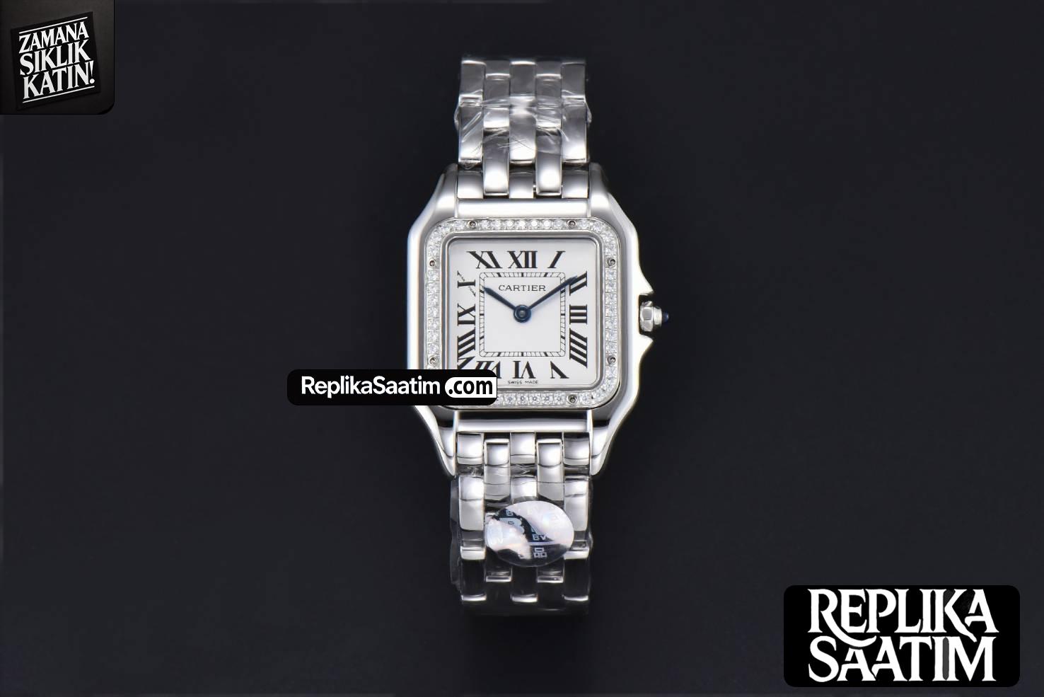 Panthère Secrete Ladies 27mm SS BVF Diamond Bezel White Dial SS Bracelet Ronda Quartz -02