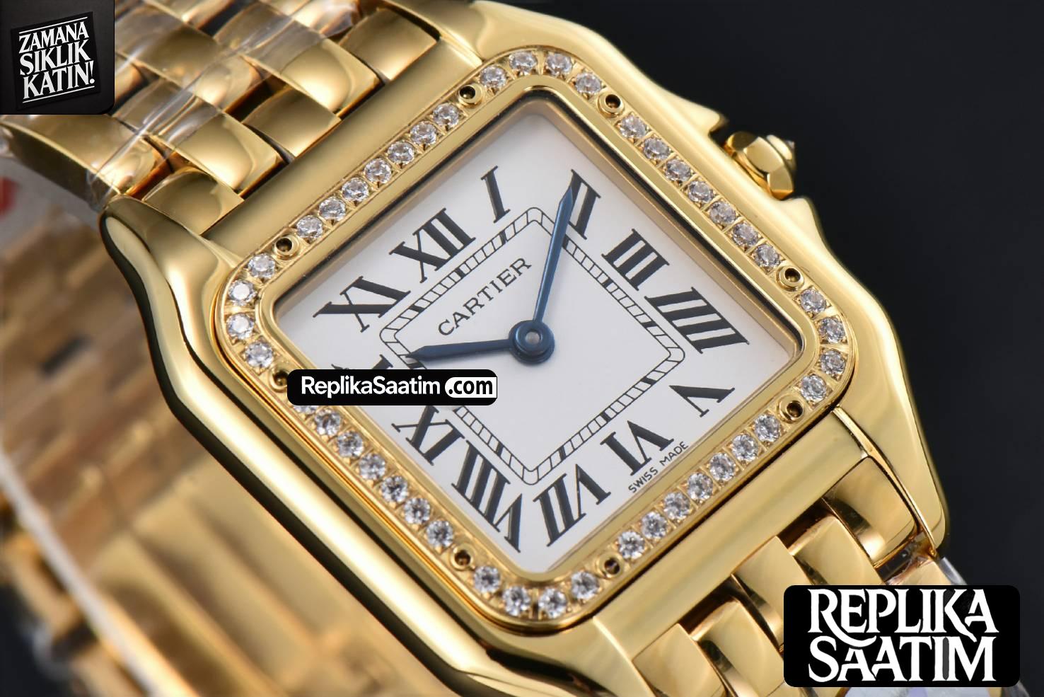 Panthère Secrete Ladies 27mm YG BVF White Dial Diamond Bezel RG Bracelet Ronda Quartz -10